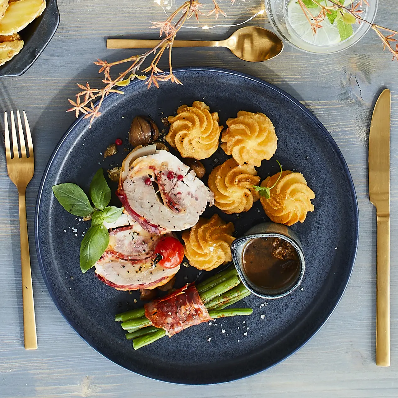 Pommes Duchesse kerstmenu