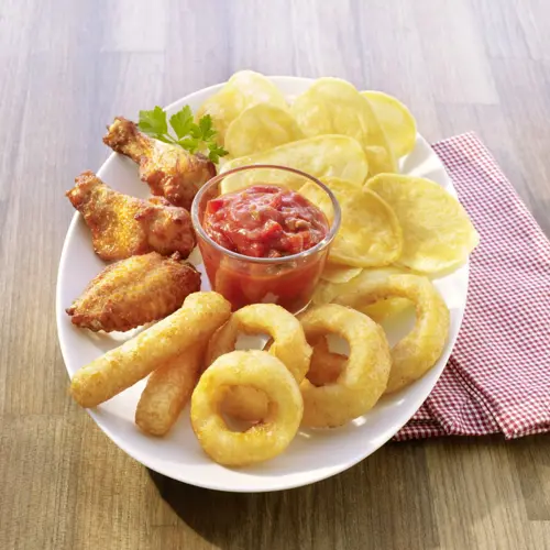 Fingerfood-Kombination “Feierabend” mit Spicy BBQ-Dip