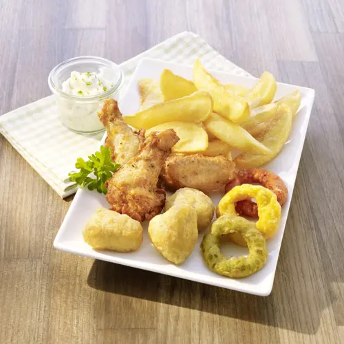 Fingerfood-Kombination “Mild” mit Sour Cream Dip