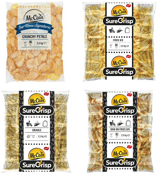 zakken friet McCain productverpakking