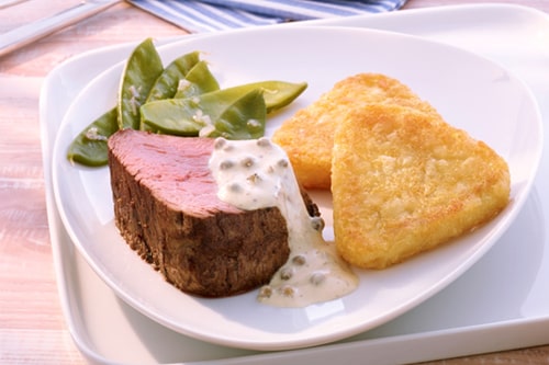 Rinderfilet mit Grüner Pfeffersauce und Rösti-3-Kant - McCain ...