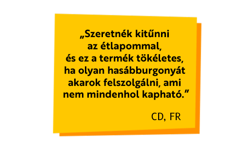 Chcę się wyróżniać swoim menu, a ten produkt jest idealny do serwowania frytek, których nie wszędzie można znaleźć.