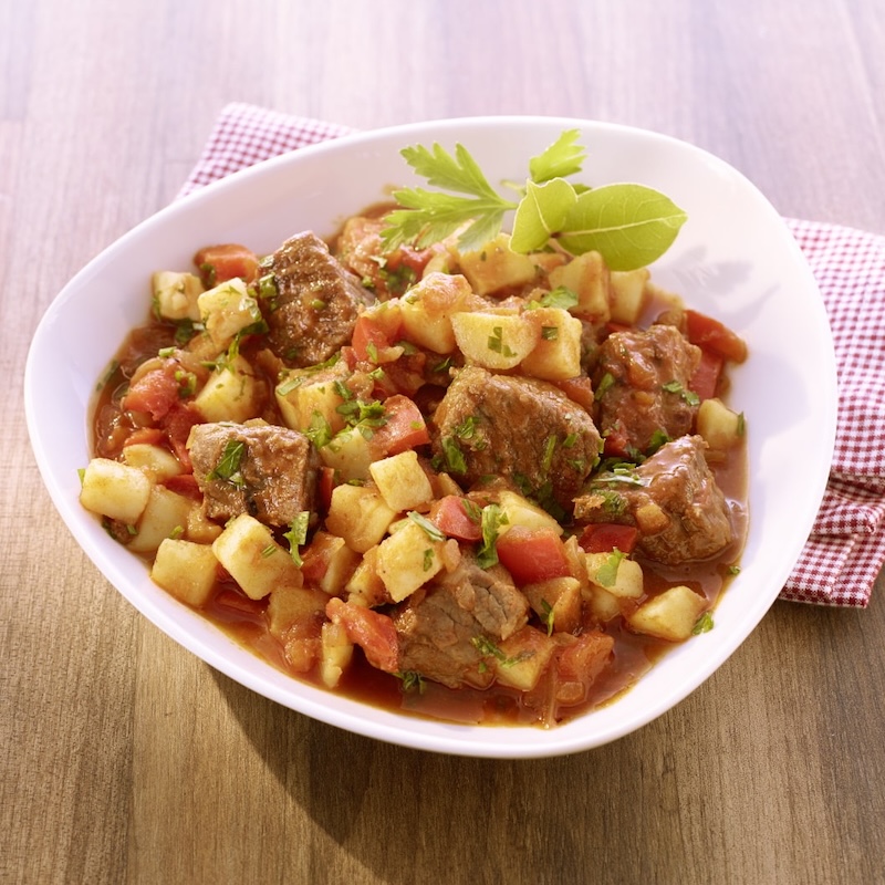 Boeuf fricassé et Potato Cubes façon Goulash